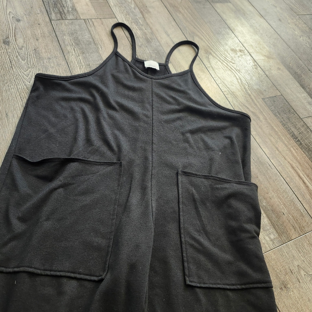 Elloh Black Sleeveless Jumpsuit Women’s Size Small | Pocket Lounge Romper